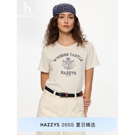 Hazzys Women's Short Sleeve T-Shirt - 100% Cotton, Crew Neck Design