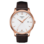 Tissot Tradition Quartz ทิสโซต์ เทรดิชั่น ควอตซ์ สีขาว พิงค์โกลด์ น้ำตาล T0636103603700 นาฬิกาผู้ชาย