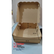 Kraft Snack Box / Cake Box / Rice Box 18x18x7 / R8 Pomegranate Box 310gsm - 10 Pcs