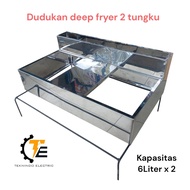 deep fryer penggorengan dudukan deep fryer 2 tungku