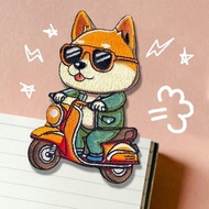 【刺繡布貼】Vespa Shiba Inu 偉士牌柴犬