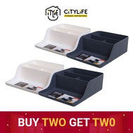 (Buy 2 Get 2) Citylife 1.5L Multi-Purpose Extra Compartment Desk Sailing Stationary Tools Storage Organizer