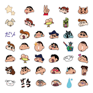 Duocoo✅Ready✅60PCS Kawaii Crayon Shin-Chan สติ๊กเกอร์ สติกเกอร์การ์ตูนน่ารัก สติ๊กเกอร์พีวีซีกันน้ํา