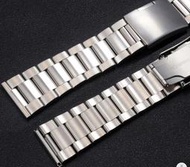 錶帶屋18mm 20mm 22mm 24mm 平頭實心不銹鋼替代各式相容原廠錶帶和智慧手錶 三星 蘋果 Zenwatch