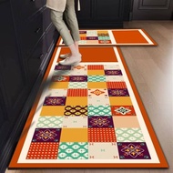 All Match Kitchen Rug 2Pcs 40x60 40x120CM Waterproof Oil Resistant Non Skid Floor Mat