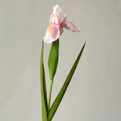 22.8 Inch Artificial Iris Flower Real Touch PU Faux Flowers for Home Decor Elegant Floral Arrangemen