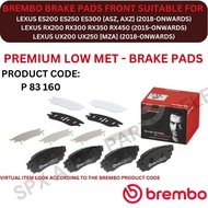 BREMBO DISC BRAKE PAD REAR FOR LEXUS ES200 ES250 ES300 '19YR / RX200 RX300 RX450 '15YR-ON / UX200 UX250 '18YR-ON