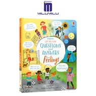 Usborne Lift-the-Flap Questions and Answers about Feelings Board Book by Lara Bryan Original English