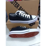sepatu sekolah nb black white tali mb 807