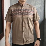 KATUN KEMEJA Shirt Men'skoko with Aryan Denim Pattern, Full Cotton Salice Paolo Short Sleeve