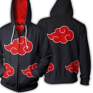 Naruto Akatsuki Black Zipper Hoodie Jacket