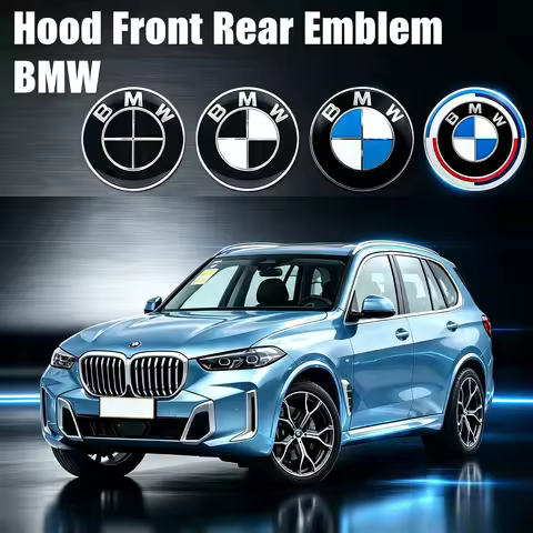2Pcs 74/82mm 3D Front Hood Rear Trunk Emblem Badge For BMW E30 E36 E39 E46 E60 E90 G20 G30 X1 X3 X5 