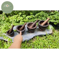 PP702 ครกไม้ตาล แกนไม้ตาล อบแห้ง ขนาดเล็ก (ขนาดประมาณ 3 - 7.5 นิ้ว)1 ชิ้น