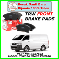 Toyota Hiace / KDH200 TRW Front Brake Pads ( GDB7693 )