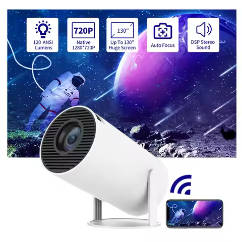 HY300 4K Wired Projector Android 11 80ANSI Dual Wifi6 BT5 Home Cinema Outdoor Use 1080P 1280x720P Re