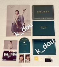 BTS Jungkook JK Solo Album Golden Photobook CD Poster Postcards  Photocards 全套齊件