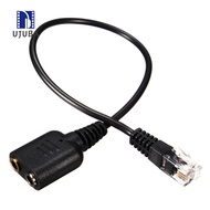 UJ.Z 35mm to RJ9 Jack Adapter PC Headset Audio Cable Converter Telephone Using