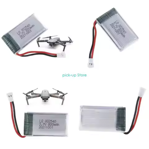 Q5WA 3.7V 800mAh Lipo Battery, 802540 Lithium-ion Battery for SYMA X5C X5C-1 X5SC X5SW M68 K60 HQ-90
