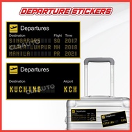 Departure Sticker – Airport Travel Luggage Vinyl Decal | Waterproof, Outdoor Grade