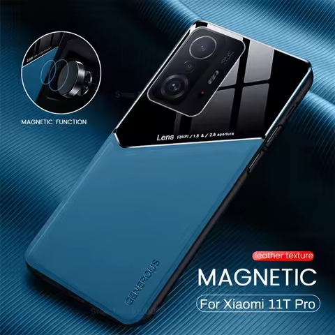 xiomi 11t pro case leather texture car magnetic holder cover for xiaomi 11t mi11t mi 11 t pro xiaomi