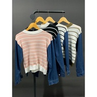 HERSA TOP - STRIPED TOP - DAILY TOP - WORK TOP - COLLEGE TOP - TOP - KNIT TOP