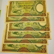 uang kertas 25 rupiah th 1958