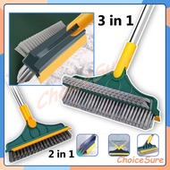 Bathroom Toilet Floor Brush 2IN1 Wiper / V Shape 2 in 1 Toilet Handle Broom Brush Tool / Magic Broom