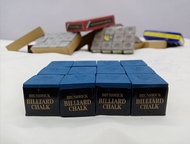 12 pcs / 1 dozen brunswick blue billiard chalk