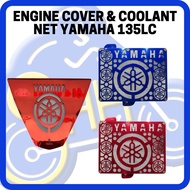 ENGINE COVER AND COOLANT NET YAMAHA 135LC LC135 135 MOTORCYCLE ACCESSORIES BLUE AND RED