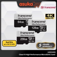 Transcend USD340S 64GB / 128GB / 256GB UHS-I U3 Class10 High Performance MicroSDXC Card