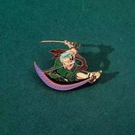 Anime Brooch One Piece Merchandise Metal Badge One Piece Three Swords Sauron Enamel Badge Accessorie