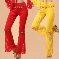 Belly Dance Pants Square Dance Costume Dance Dance Pants Dance Performance Lace Coin Hanging Flared 