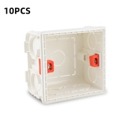 10PCS 86 Type PVC Concealed Wall Box 86x86x50mm Electrical Switch Socket Mounting Back Box