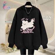 M-5XL University t 150kg Round Neck Autumn Korean Version Sweatshirt Loose Plain Color Dropped Shoul