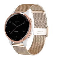 ViCRiOR Band Compatible with Garmin Vivoactive 4S / Venu 2S/ Vivomove 3S, 18mm Mesh Woven Stainless 