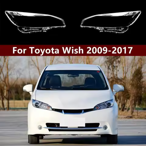 Moggic PC Transparent Headlight Lens Cover for Toyota WISH 2009‑2015, Front Headlamp Shell