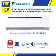 Daikin 1.5HP R32 Non-Inverter Wall Split ( With Smart Control ) FTV35PB-3WM-LF(WIFI)