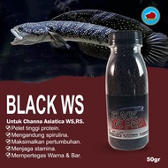 pelet chana asiatika ws pelet black ws pro pakan Channa asiatica