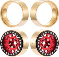 Brass 1.9" Wheel Rim Beadlock 94g/1Pcs Beadlock Ring Brass Counter Weights for 1/10 RC Crawler Axial