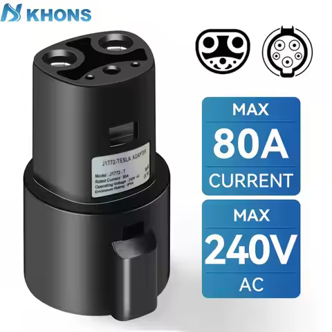 Khons electric vehicle adapter type1 to Tesla converter J1772 to Tesla adapter 32A EV charger connec