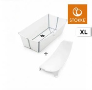 Stokke - Flexi Bath® 摺疊式浴盆連初生嬰兒浴架 XL套裝 (白色，禮盒裝)