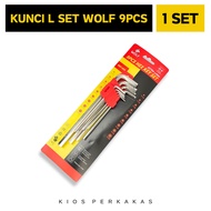 Wolf Hex Key Set 9Pcs Long Wolf L Key Set Long Wolf L Key