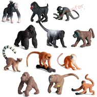 6 Pcs Realistic Gibbon Model Science Educational Toys Early Learning Simulation Gibbon Cubs