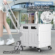 [SGREADY STOCK ] Foldable Shopping Large Utility Cart / Foldable Trolley with 360 Wheel Collapsible 