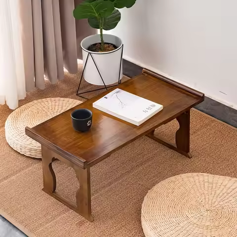 Japanese-Style Low Table Foldable Bay Window Sofa Table Tatami Tea Table Folding Coffee Table Multi-