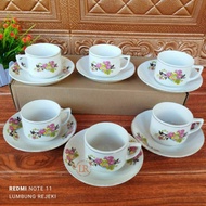 Vintage Ceramic Coffee Cup Set Ceramic Coffee Cup/ Coffee Cup Set angkringan Cup/ Coffee Shop Cup/ v