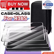 MH 4 IN 1 Case+Glass for R36S Game - Travel Carrying Storage Bag & Screen Protectors - For R36S - Te