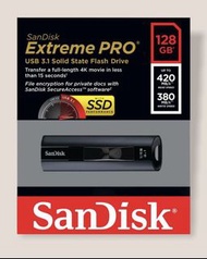 SanDisk Extreme PRO 128GB 手指 USB 3.1 USB 3.0 Solid State Flash Drive SSD手指
