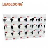 LEADLOONG V1 Transparent Stackable Bin 6/24pcs 3.5x10.5x7.6cm/5x4x3in Plastic Storage Box for small 