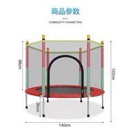 A-6🏅Trampoline Household Children's Indoor Child Baby Trampoline with Safety Net Family Small Bouncing Bed Toys VGBO